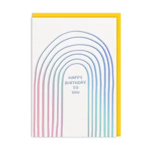 Carte Anniversaire Holo Rainbow
