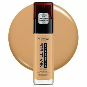 L’ORÉAL PARIS Fond de Teint Fluide Infaillible 24h Fresh Wear – Sable Eclat (250)  – 30 ml